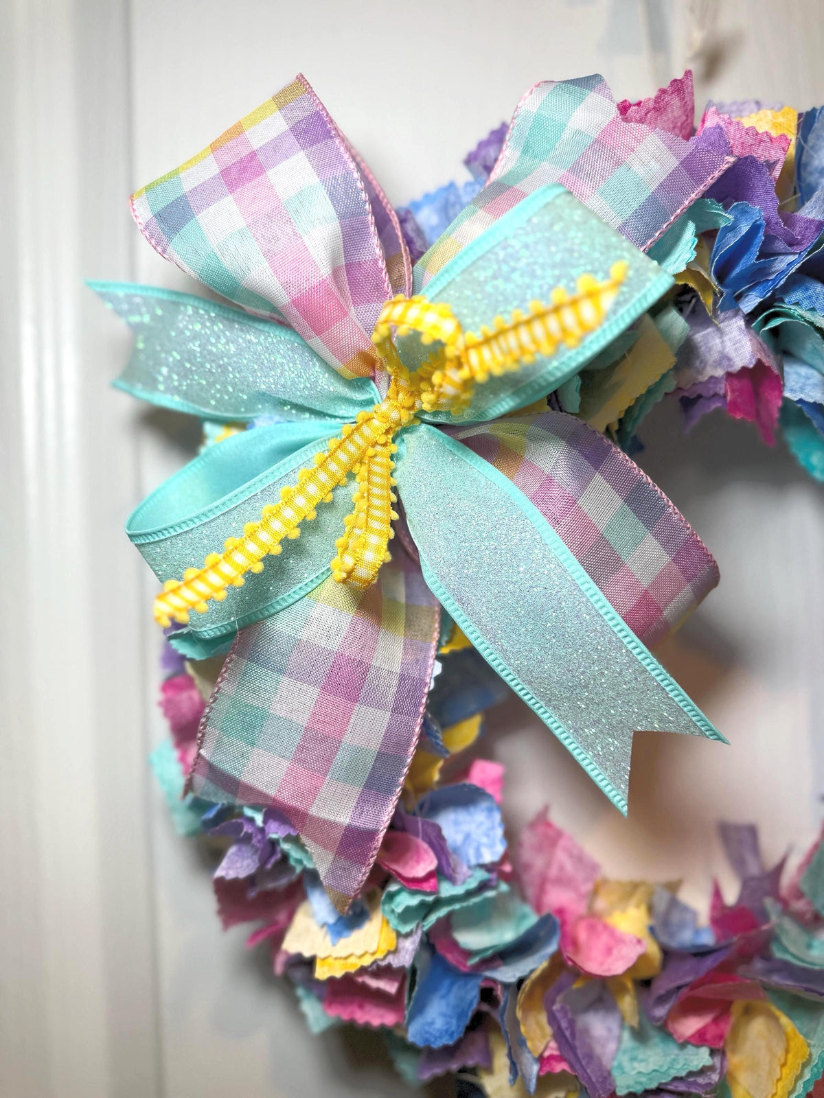 Colorful Easter Rag time Wreath