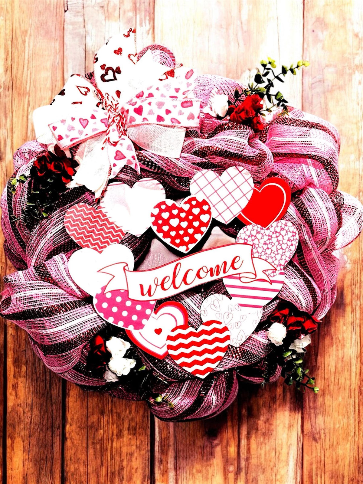 Handmade Valentine Heart Wreath: Festive Front Door Decor