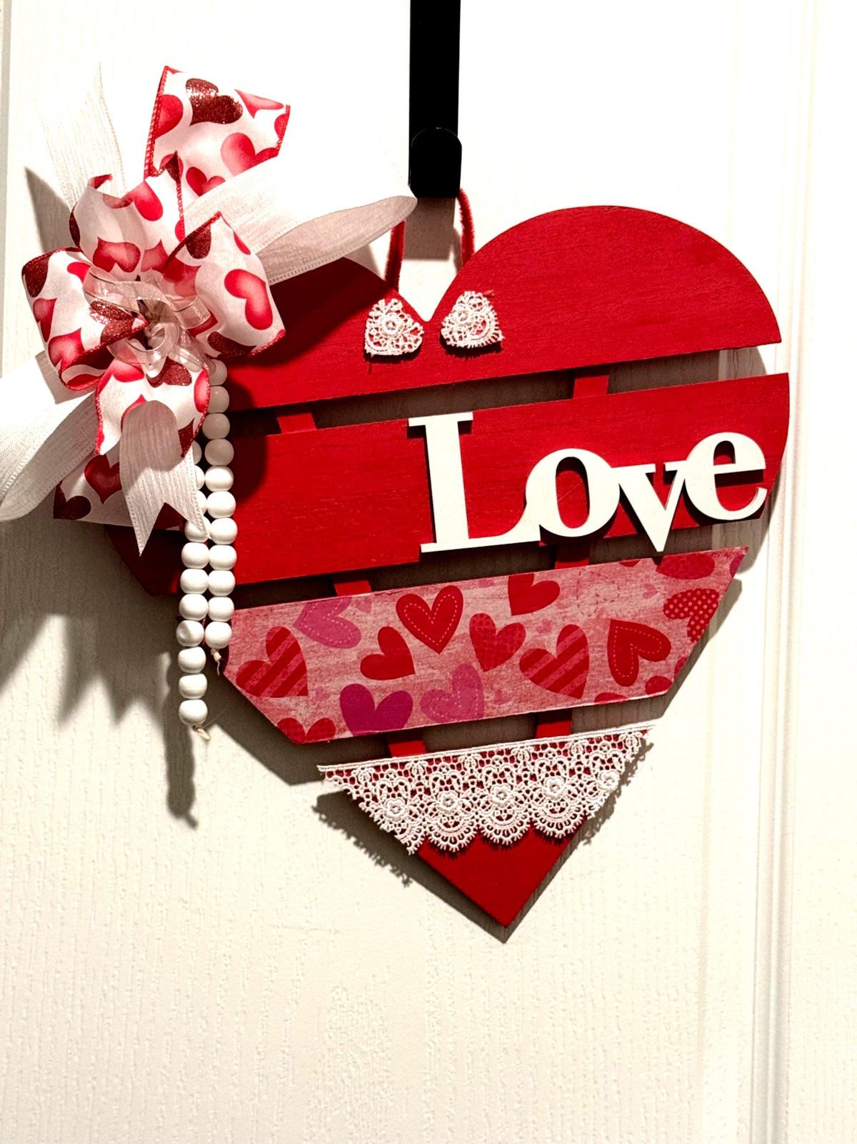 Valentine’s Day Heart Wall Decor / Farmhouse Love Sign / Rustic Handmade Home Decor