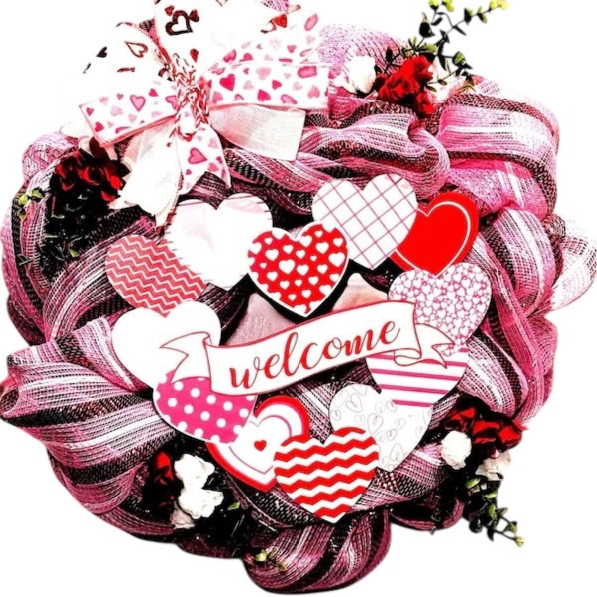 Handmade Valentine Heart Wreath: Festive Front Door Decor