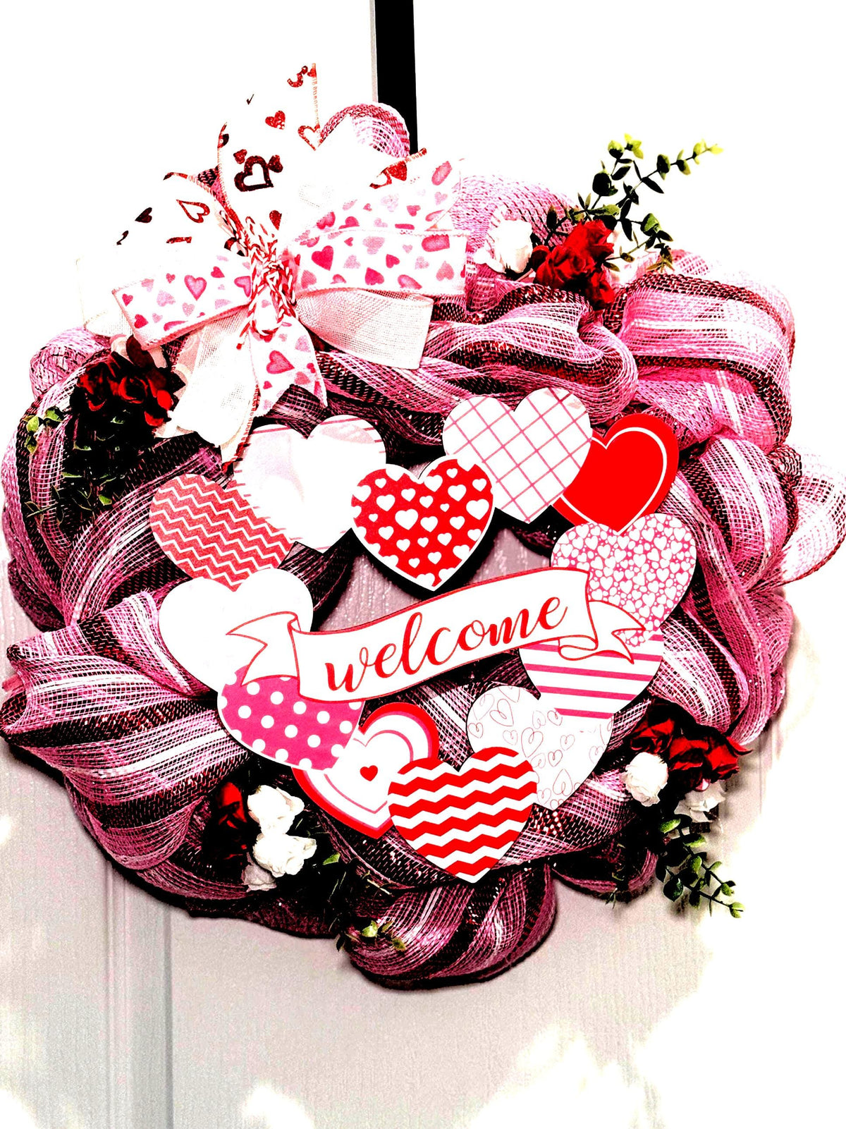 Handmade Valentine Heart Wreath: Festive Front Door Decor