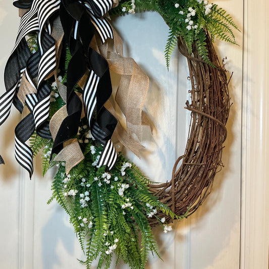Year Round Wreath, Neutral Wreath, Front Door Wreath, Grapevine Wreath, Farmhouse Wreath, Everyday Wreath, Housewarming Gift
