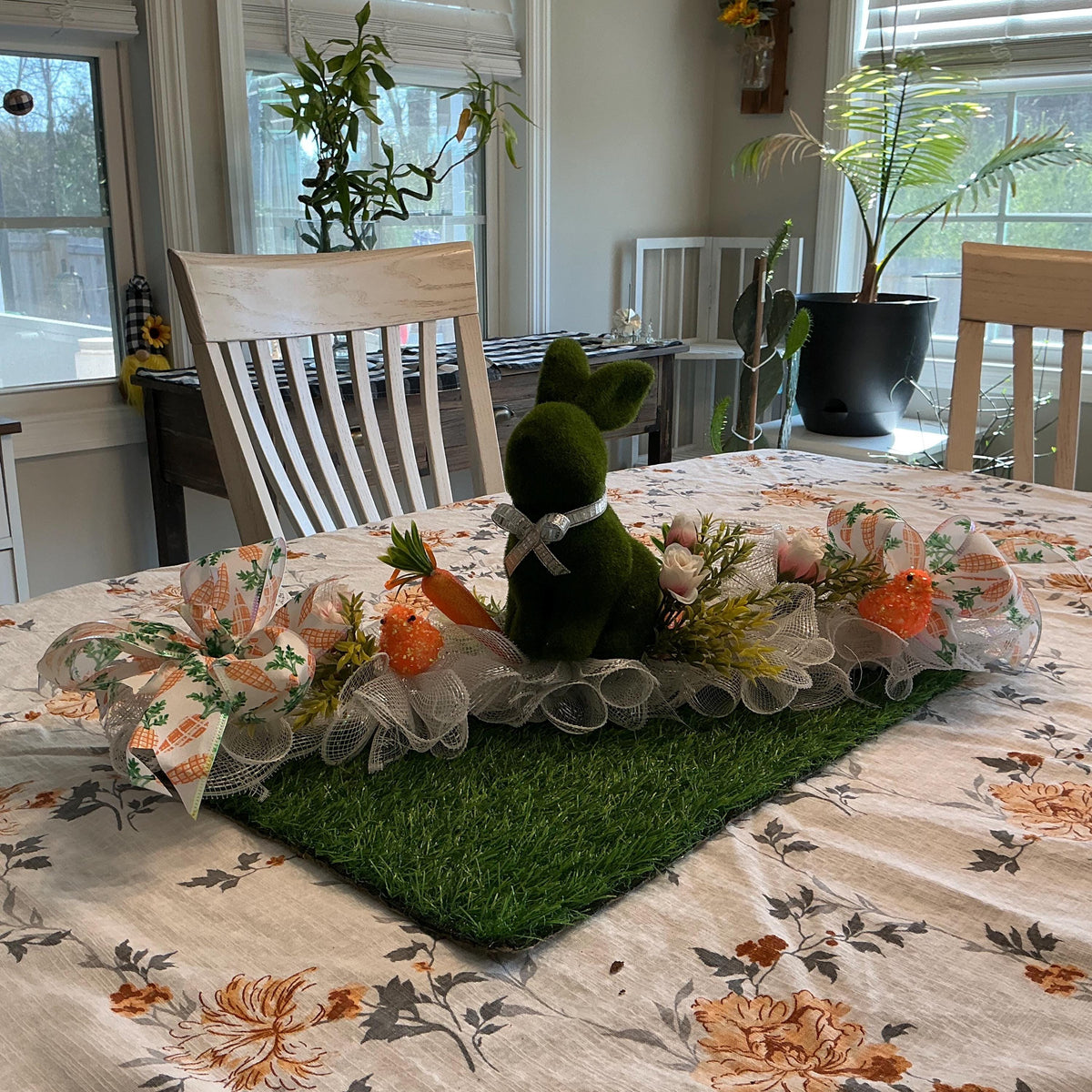 Handmade Easter Floral Arrangement Centerpiece, Spring Table Decor