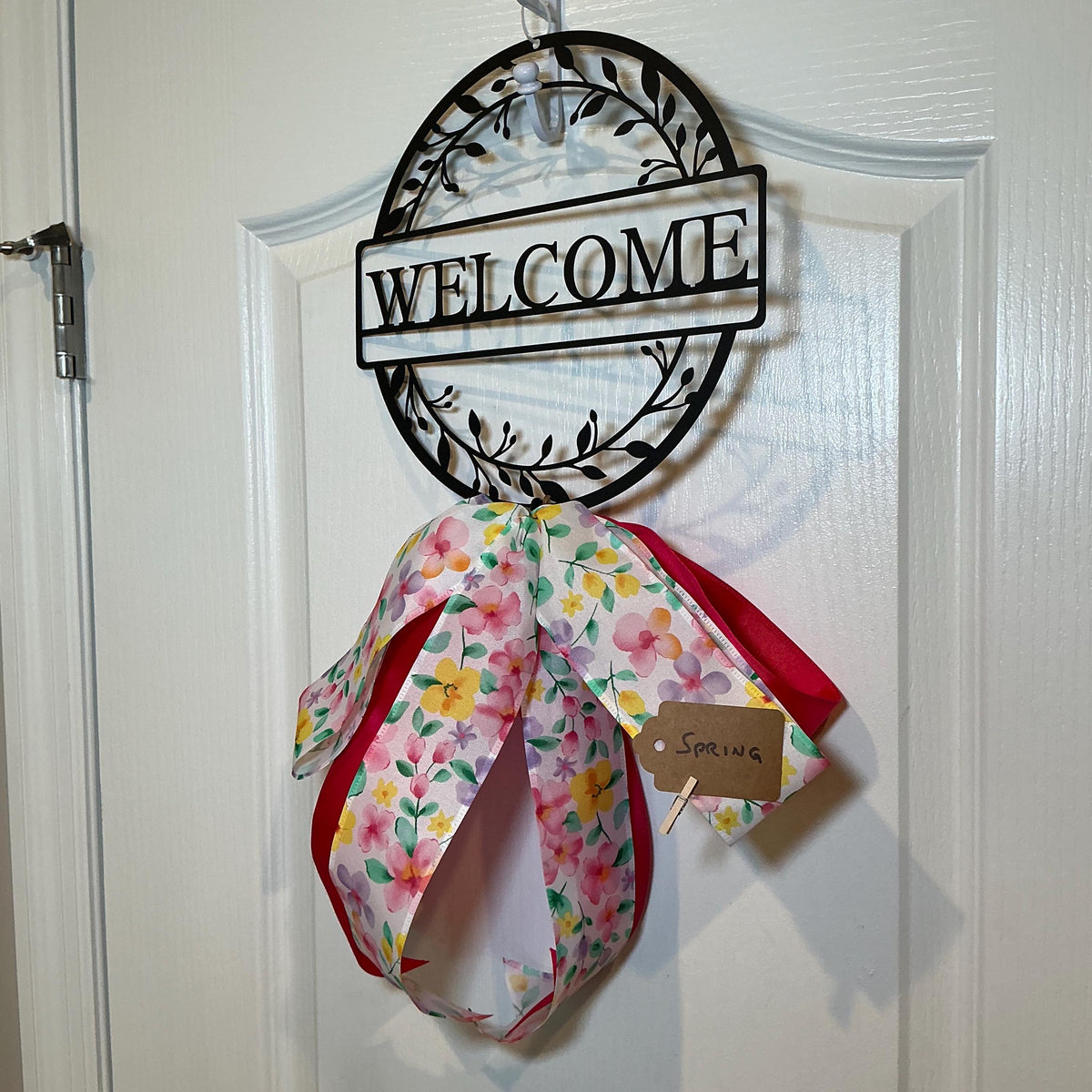 Seasonal Porch and Door Décor Set 4 Double Layered Handmade Bows Spring Summer Autumn Winter Sign Treat Yourself Gift for Busy Mom
