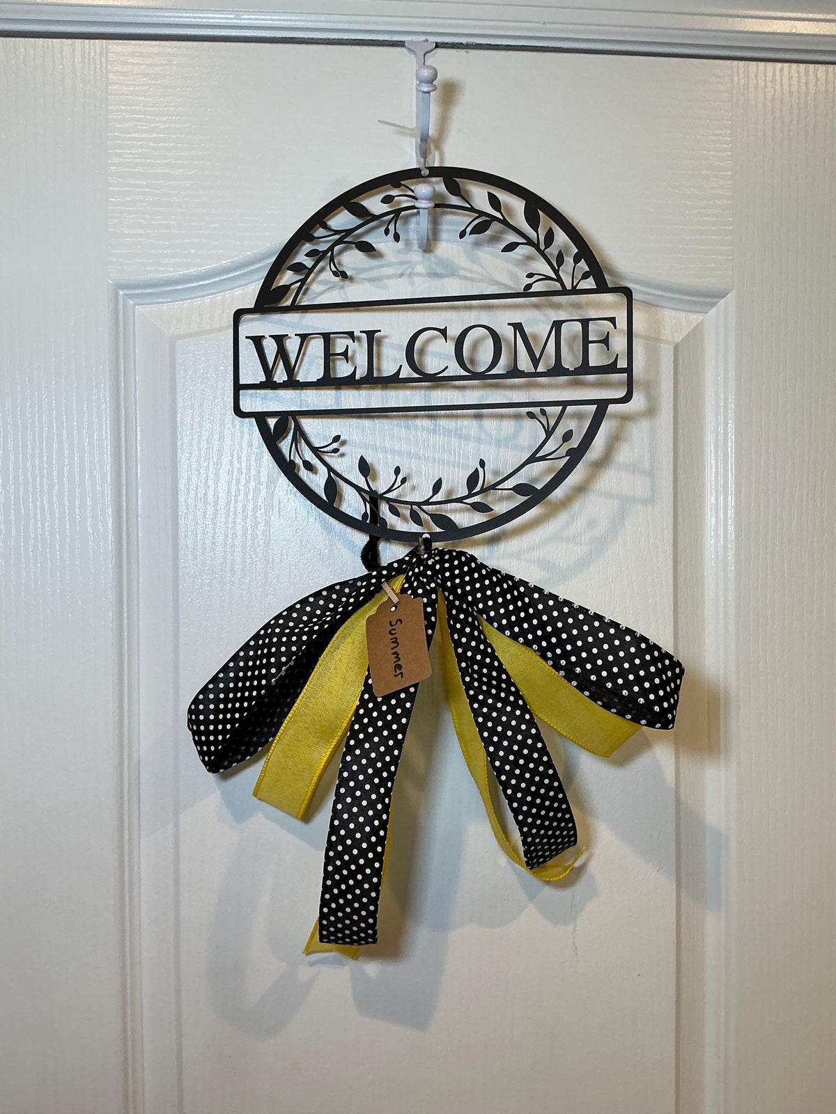 Seasonal Porch and Door Décor Set 4 Double Layered Handmade Bows Spring Summer Autumn Winter Sign Treat Yourself Gift for Busy Mom