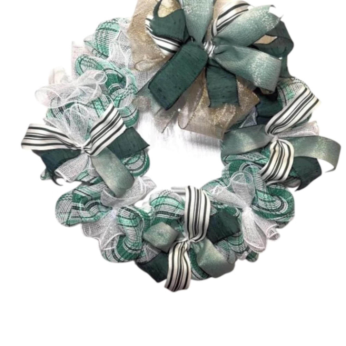 Deco mesh pancake wreath