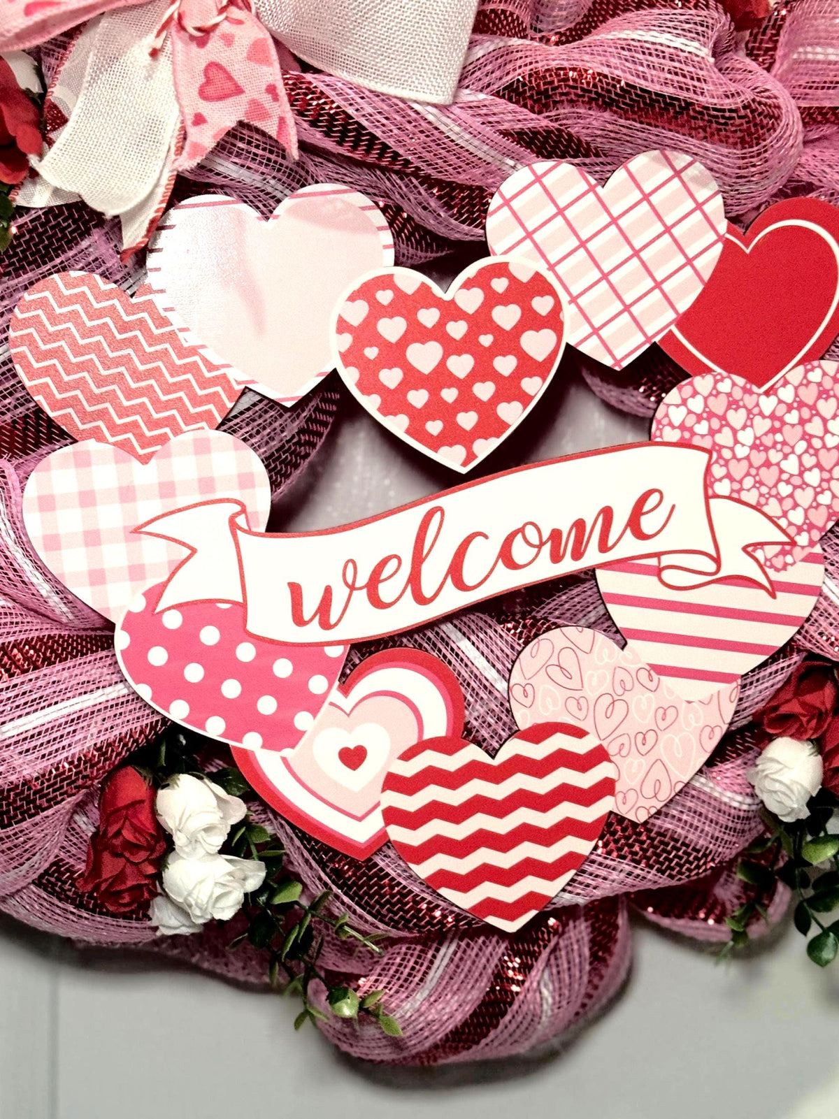 Handmade Valentine Heart Wreath: Festive Front Door Decor