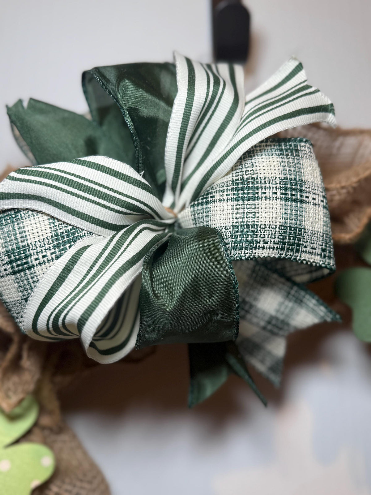 Irish Clover Wreath/ St. Patrick’s Day Front Door Decor/ Handmade Farmhouse Wreath