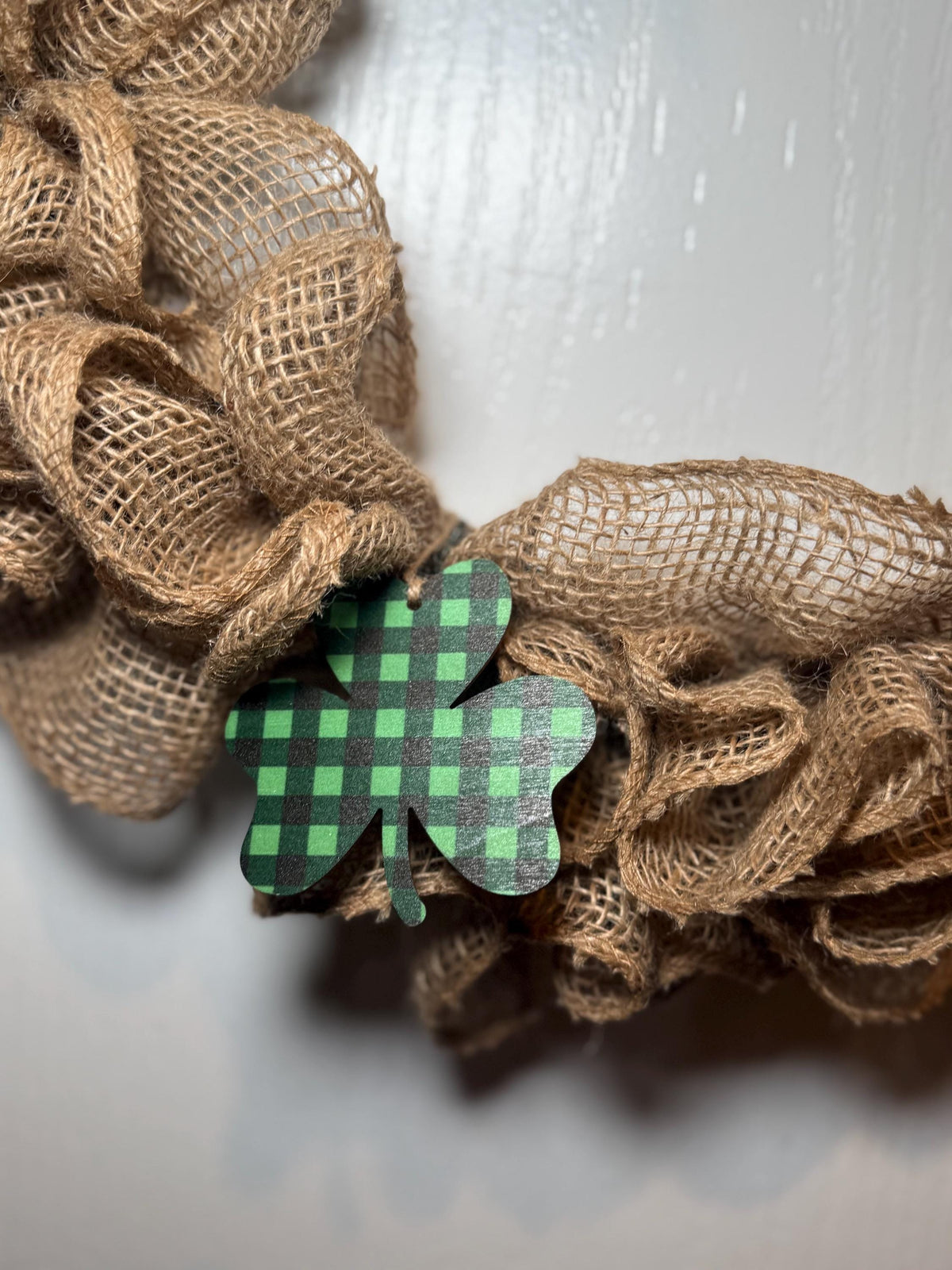 Irish Clover Wreath/ St. Patrick’s Day Front Door Decor/ Handmade Farmhouse Wreath